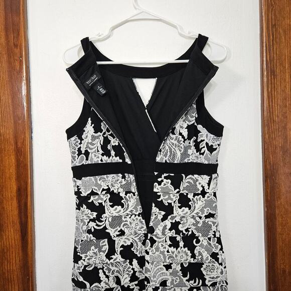 WHBM Instantly Slimming Floral Bodycon Dress Size 10 Medium Stretch - Picture 8 of 10
